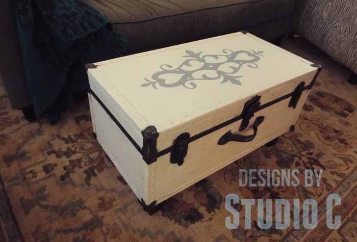 Stencil Makeover: Turn An Old Trunk Into A Coffee Table - Stencil