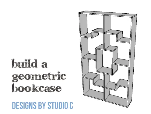 DIY Plans to Build a Geometric Bookshelf-Copy