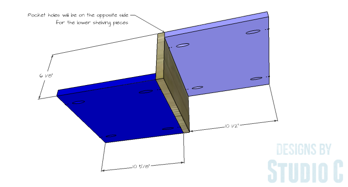 DIY Plans to Build a Geometric Bookshelf-Shelves 2