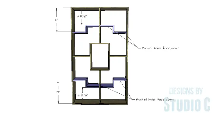 DIY Plans to Build a Geometric Bookshelf-Shelves 3
