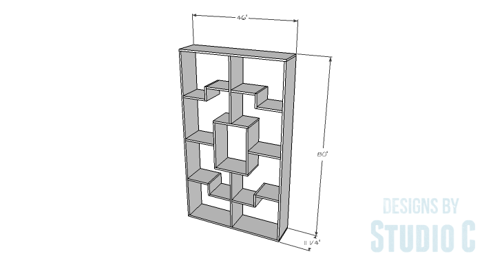 DIY Plans to Build a Geometric Bookshelf