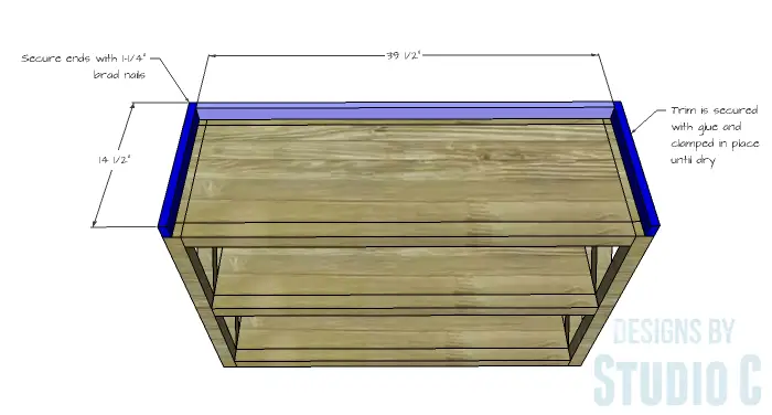 DIY Plans to Build a Grady Console Table-Top Trim