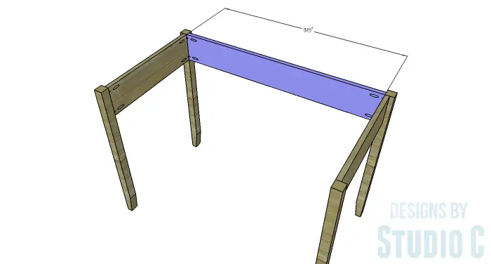 DIY Furniture Plans to Build a Mena Hutch Desk-Desk Back