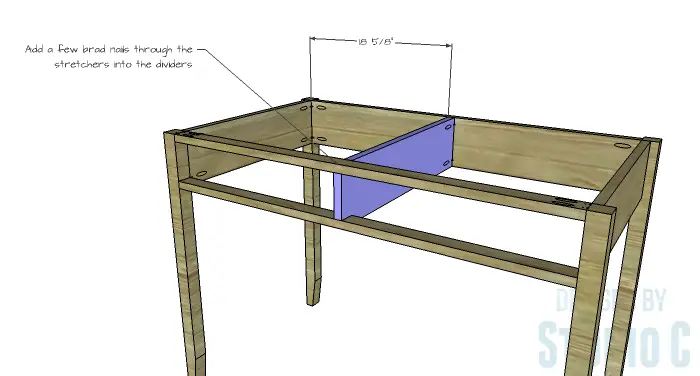 DIY Furniture Plans to Build a Mena Hutch Desk-Desk Divider 2