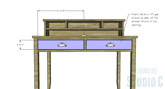 DIY Furniture Plans to Build a Mena Hutch Desk-Drawer Fronts