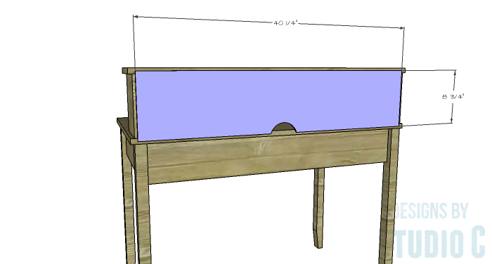 DIY Furniture Plans to Build a Mena Hutch Desk-Hutch Back
