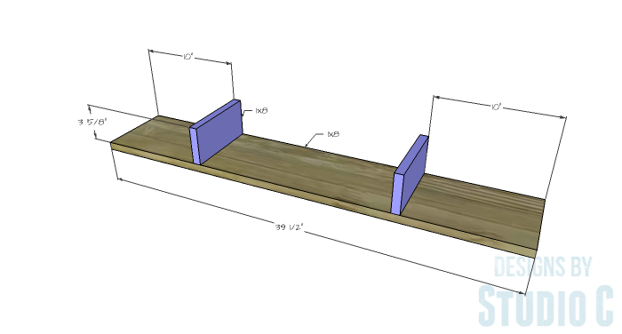 DIY Furniture Plans to Build a Mena Hutch Desk-Hutch Shelf 1