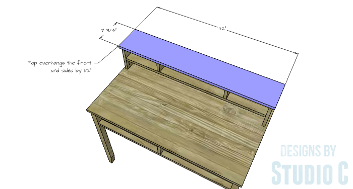 DIY Furniture Plans to Build a Mena Hutch Desk-Hutch Top