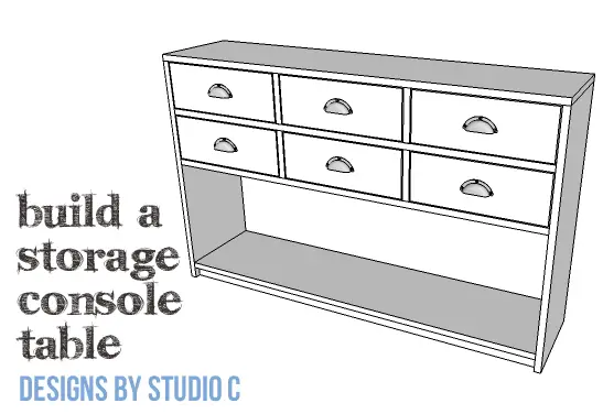 DIY Plans to Build a Storage Console Table-Copy