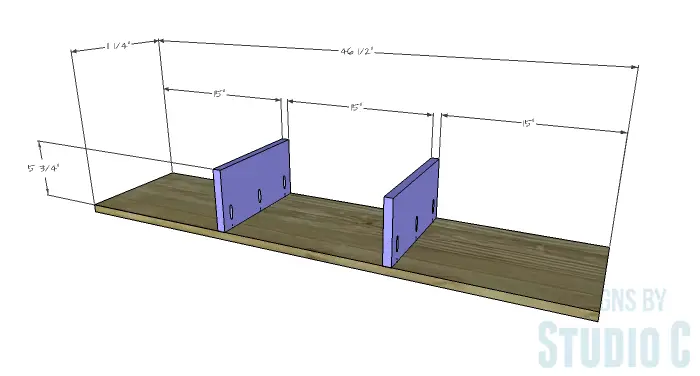 DIY Plans to Build a Storage Console Table-Shelf 1