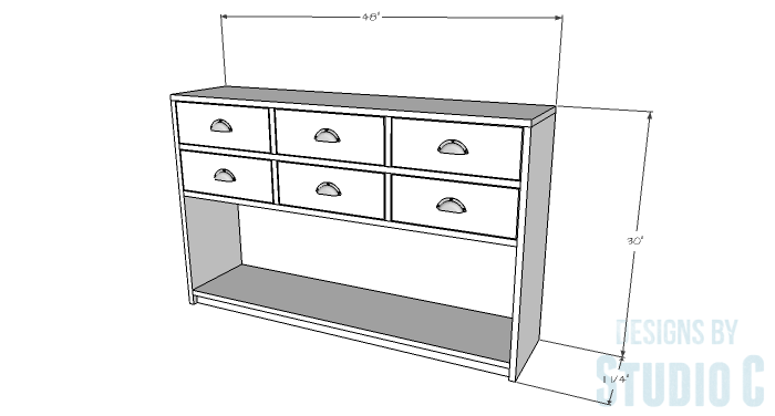 DIY Plans to Build a Storage Console Table