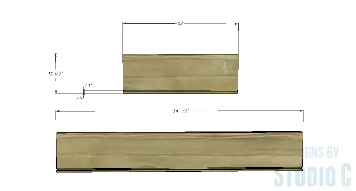 DIY Furniture Plans to Build a Tristan Media Stand-Center Drawer 1
