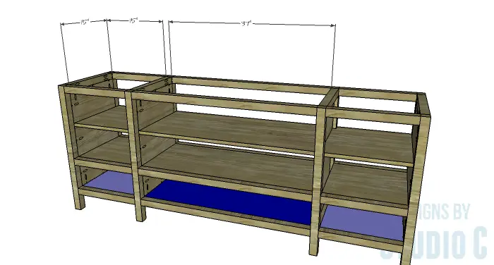 DIY Furniture Plans to Build a Tristan Media Stand-Lower Shelf
