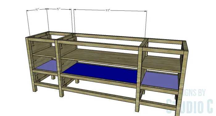 DIY Furniture Plans to Build a Tristan Media Stand-Middle Shelf