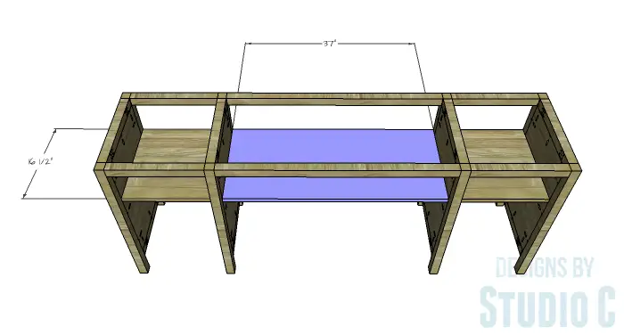 DIY Furniture Plans to Build a Tristan Media Stand-Upper Center Shelf