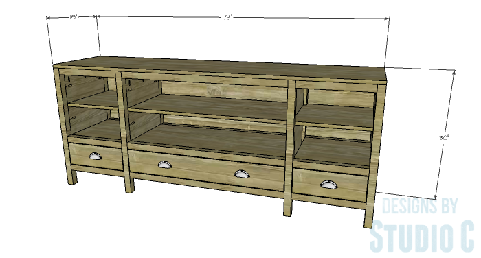 DIY Furniture Plans to Build a Tristan Media Stand