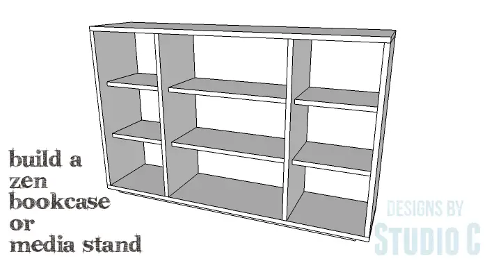 DIY Furniture Plans to Build a Zen Bookcase Media Stand-Copy