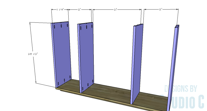 DIY Furniture Plans to Build a Zen Bookcase Media Stand-Dividers
