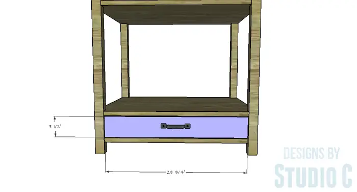 DIY Furniture Plans to Build a Blackwell Side Table-Drawer Front