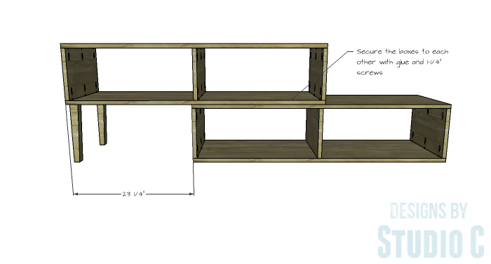 DIY Furniture Plans to Build a Contemporary Media Stand-Assembly