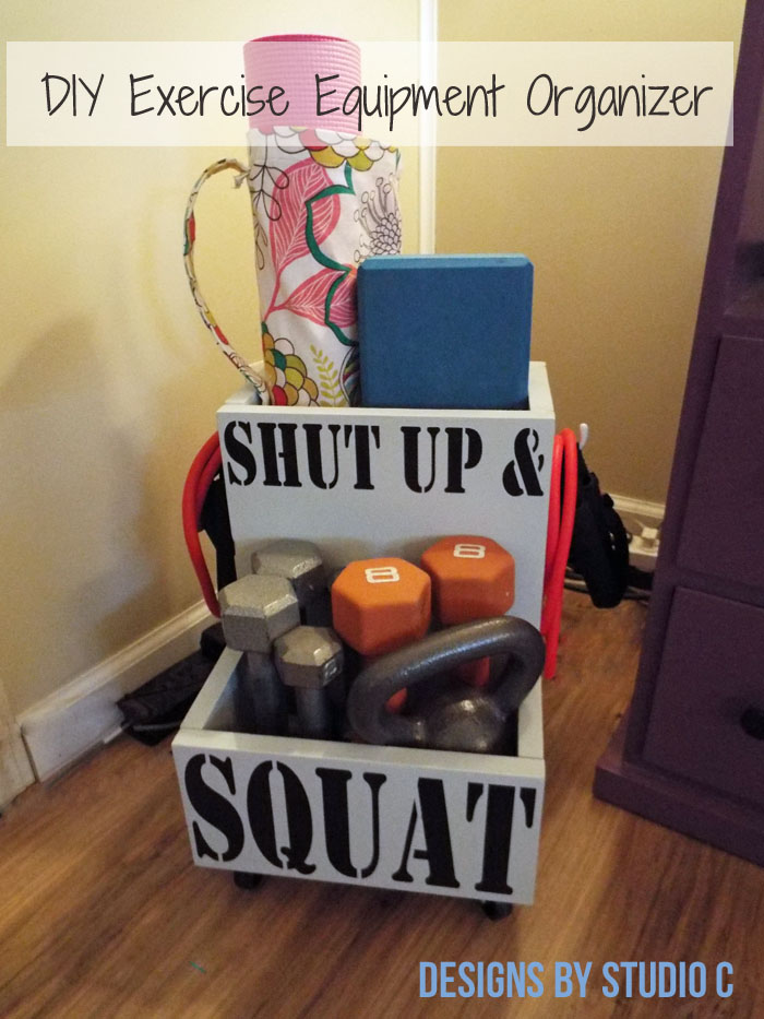 DIY Exercise Equipment Organizer for the Power Tool Challenge-Featured
