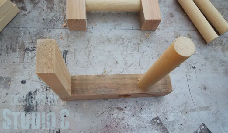 DIY Furniture Plans to Build a Knock-Off Stand or Stool-Leg Assembly