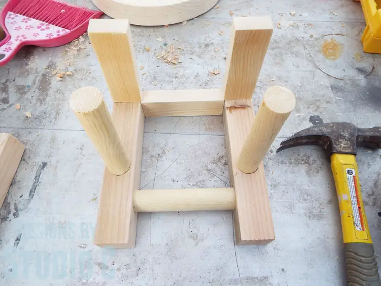 DIY Furniture Plans to Build a Knock-Off Stand or Stool-Stretchers