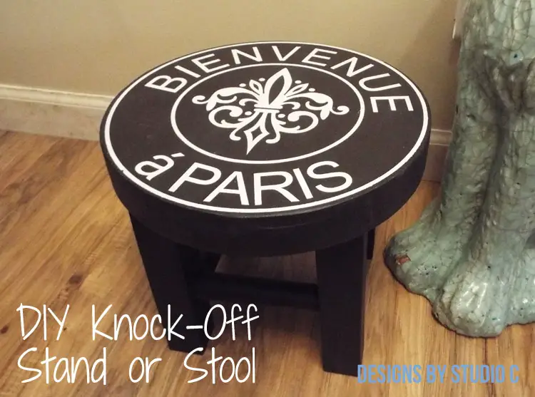 DIY Furniture Plans to Build a Knock-Off Stand or Stool-Completed