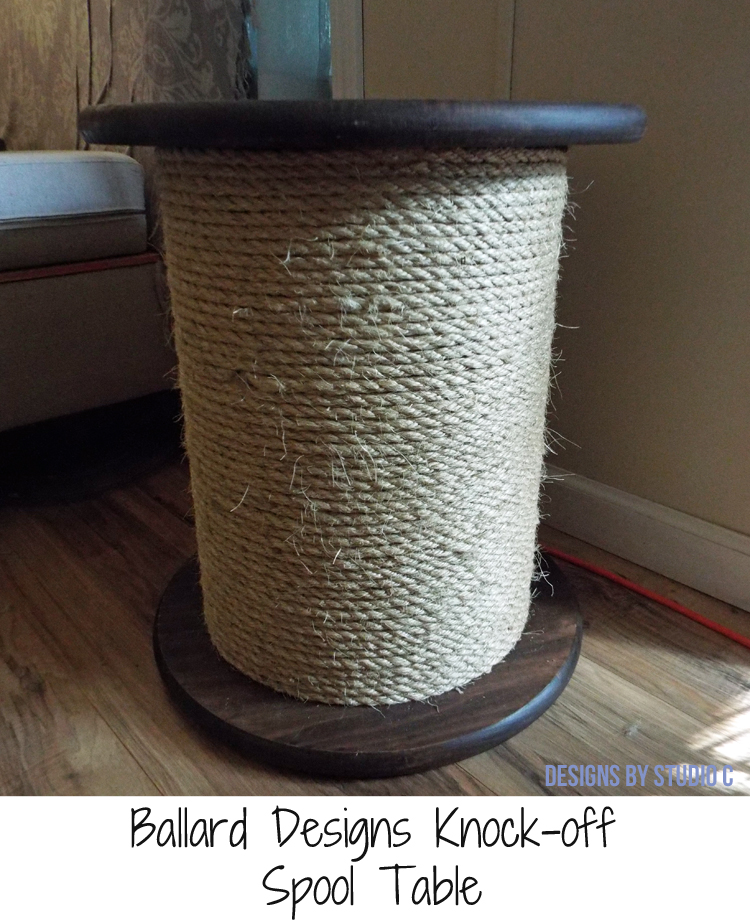 DIY Furniture Plans to Build a Knock-Off Spool Side Table