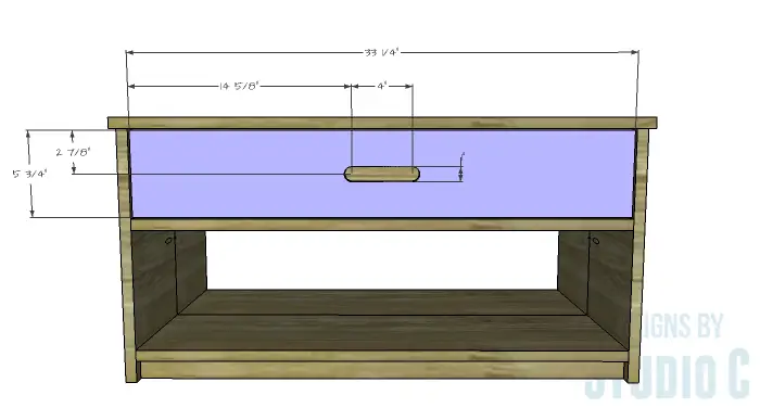 DIY Furniture Plans to Build an Easy Storage Bench-Drawer Front