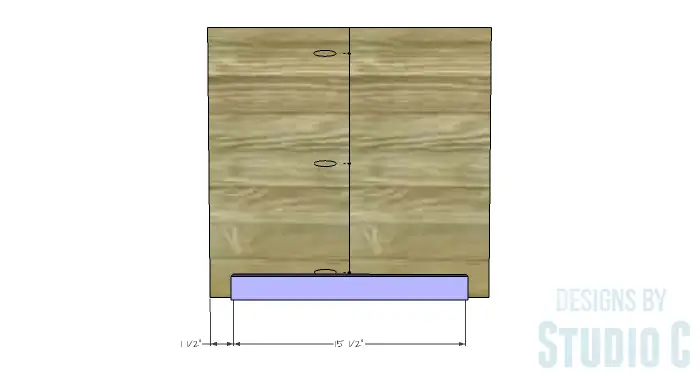 DIY Furniture Plans to Build an Easy Storage Bench-Lower Shelf Supports