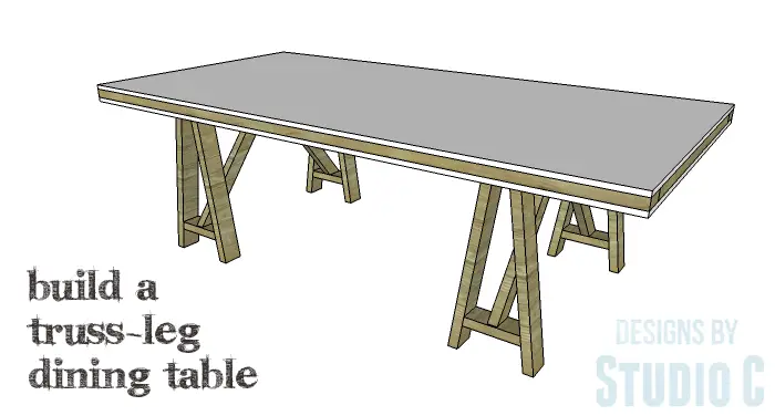 DIY Furniture Plans to Build a Truss-Leg Dining Table-Copy