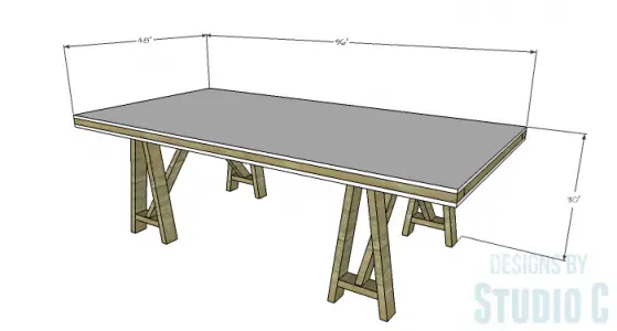 DIY Furniture Plans to Build a Truss-Leg Dining Table
