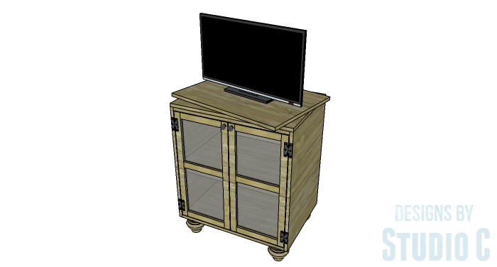 DIY Furniture Plans to Build a Swivel Top Media Cabinet-Copy 2