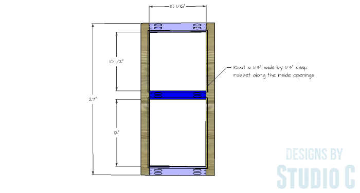 DIY Furniture Plans to Build a Swivel Top Media Cabinet-Doors 1