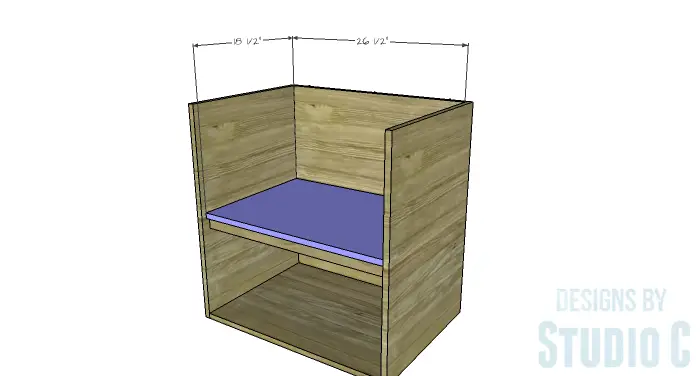 DIY Furniture Plans to Build a Swivel Top Media Cabinet-Shelf