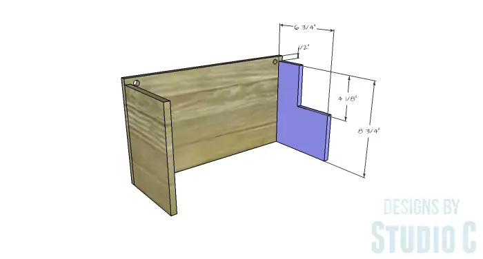 DIY Furniture Plans to Build a Wall Mounted Dinnerware Organizer Rack-Right Side