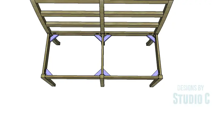 DIY Furniture Plans to Build an Anna Bench - Corner Braces