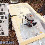 how to use a router to cut a rabbet in a frame featured image with project title