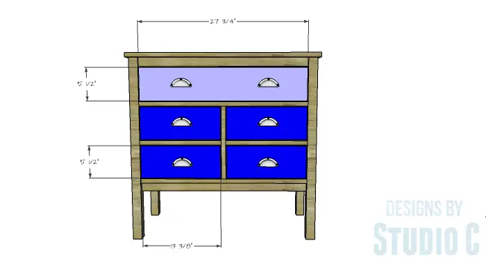 DIY Furniture Plans to Build an Evan Dresser - Drawer Fronts