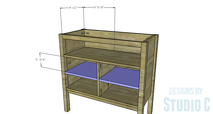 DIY Furniture Plans to Build an Evan Dresser - Lower Drawer Dividers