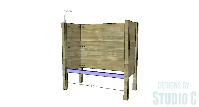 DIY Furniture Plans to Build an Evan Dresser - Lower Stretcher
