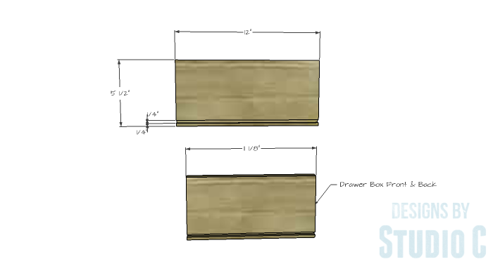 DIY Furniture Plans to Build an Evan Dresser - Small Drawer 1