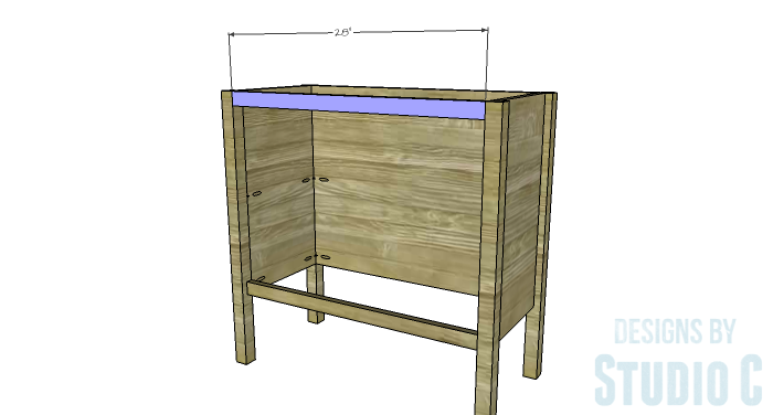 DIY Furniture Plans to Build an Evan Dresser - Upper Stretcher