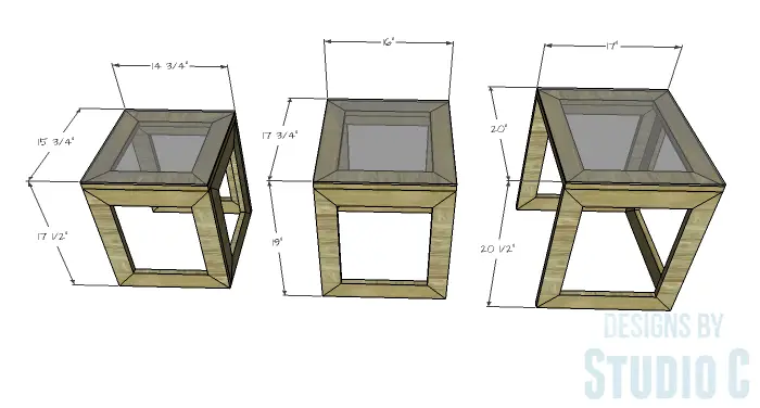 DIY Furniture Plans to Build the Hanover Nesting Tables