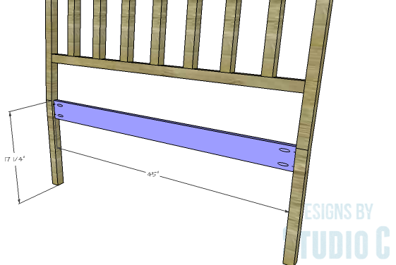 DIY Furniture Plans to Build a Maya Bench - Back Apron