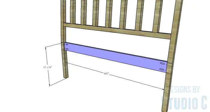 DIY Furniture Plans to Build a Maya Bench - Back Apron