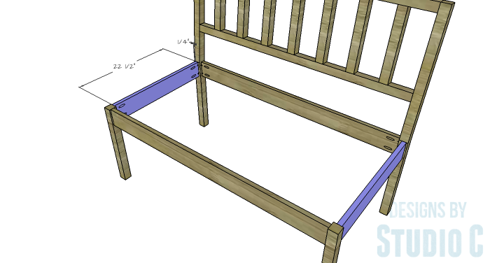 DIY Furniture Plans to Build a Maya Bench - Side Aprons