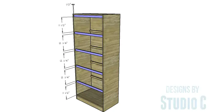 DIY Furniture Plans to Build a Rustic Pantry Cabinet - Cabinet Front Stretchers