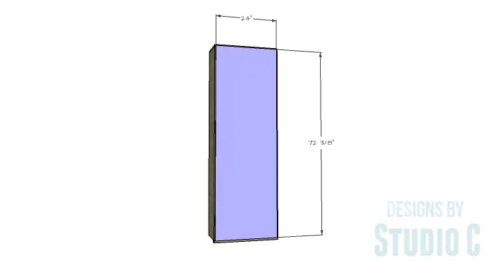 DIY Furniture Plans to Build a Squared Bookcase - Back